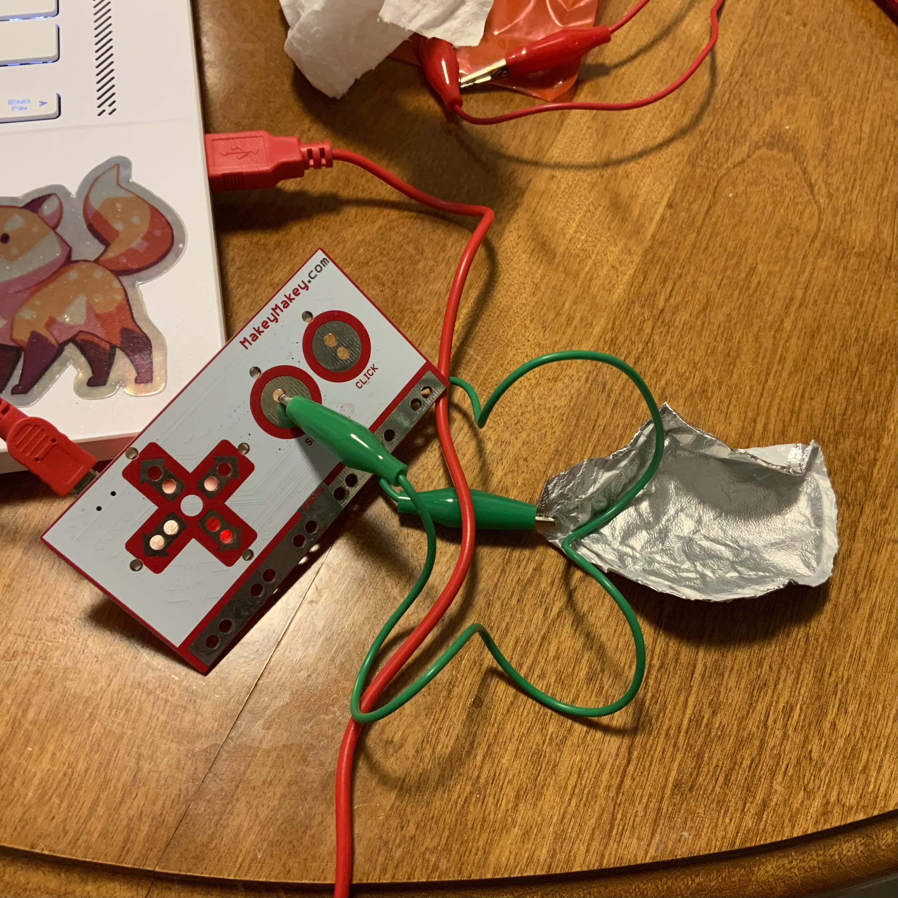 Hooking up a conductive foil wrapper